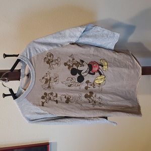 Disney 3/4 Sleeve Mickey Mouse Shirt
